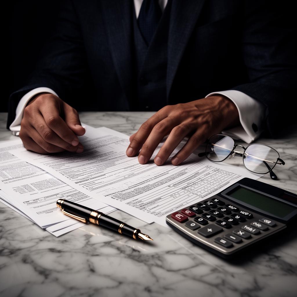 Amro Azazi CPA reviewing client documents